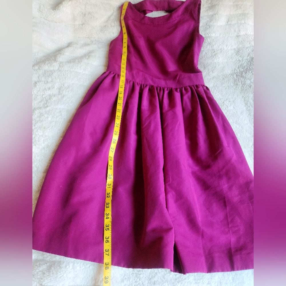 Ted Baker London fit and flare dress Open Back Bow Fuschia Sz 6 Nwt TB sz 2 - Picture 6 of 11